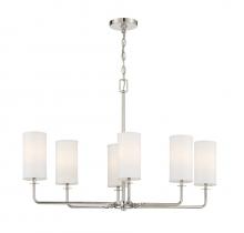  1-1756-6-109 - Powell 6-Light Linear Chandelier in Polished Nickel