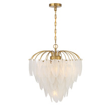  1-3508-6-322 - Boa 6-Light Chandelier in Warm Brass by Breegan Jane