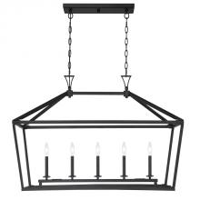  1-424-5-89 - Townsend 5-Light Linear Chandelier in Matte Black