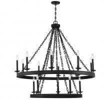  1-4406-15-89 - Seville 15-Light Chandelier in Matte Black