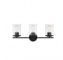  8-8020-3-BK - Marshall 3-Light Bathroom Vanity Light in Matte Black