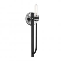  9-1918-1-150 - Kenyon 1-Light Wall Sconce in Kenyon Black and Chrome