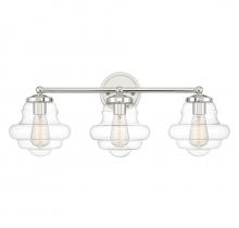  M80073PN - 3-Light Bathroom Vanity Light in Polished Nickel