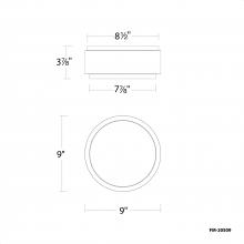  FM-20509-27-BK/AB - Salvo Flush Mount Light