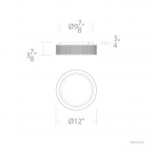  FM-57512-27-AB - Grille Flush Mount Light