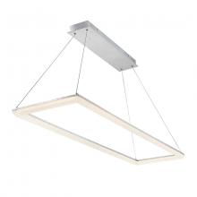  PD-29858-AL - Frame Rectangular 58in LED Pendant 3000K in Brushed Aluminum 2057 Lumens