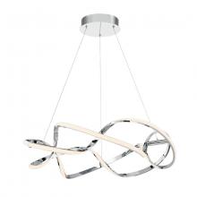  PD-47828-CH - Interlace 28in LED Pendant 3000K in Chrome 4587 Lumens