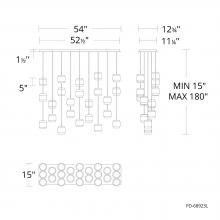  PD-68923L-AB - Banded Chandelier Light