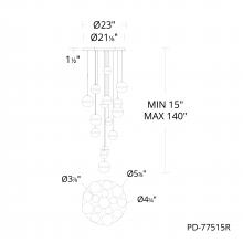  PD-77515R-AB - Cyllindra Chandelier Light