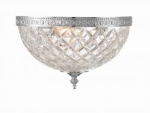  117-12-CH - Crystorama 3 Light Polished Chrome Crystal Flush Mount