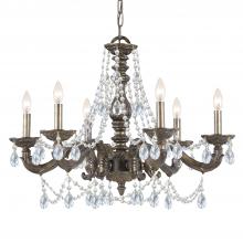  5026-VB-CL-SAQ - Paris Market 6 Light Spectra Crystal Venetian Bronze Chandelier