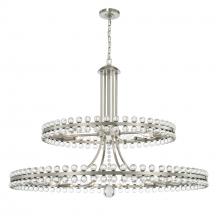  CLO-8890-BN - Clover 24 Light Brushed Nickel Two Tier Chandelier