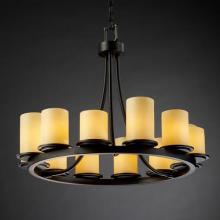  CNDL-8768-10-CREM-DBRZ - Dakota 12-Light Ring Chandelier (Short)