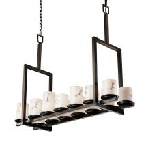  FAL-8764-10-DBRZ-LED14-9800 - Dakota 14-Light Bridge LED Chandelier (Tall)