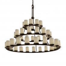  POR-8714-10-PLET-DBRZ - Dakota 45-Light 3-Tier Ring Chandelier