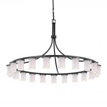  POR-8736-10-WAVE-MBLK - Dakota Downlight 21-Light 1-Tier Chandelier