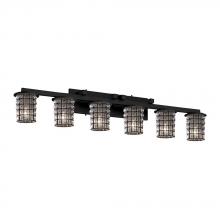  WGL-8786-10-GRCB-MBLK - Dakota 6-Light Bath Bar