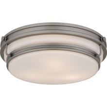  QFL6776AN - Grafton 3-Light Antique Nickel Flush Mount