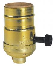  7042100 - 2-Circuit Turn-Knob Socket Brass Finish