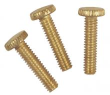  7063400 - 3 Knurled Head Steel Screws Brass-Plated 3/4" Long