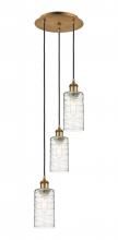  113B-3P-BB-G434-7DE - Crown Point - 3 Light - 13 inch - Brushed Brass - Multi Pendant