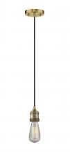  200C-BB - Bare Bulb - 1 Light - 3 inch - Brushed Brass - Cord hung - Mini Pendant