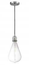  201C-SN-BB164LED - Bare Bulb - 1 Light - 2 inch - Brushed Satin Nickel - Cord hung - Mini Pendant