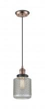  201CBP-ACBK-G262 - Stanton - 1 Light - 6 inch - Antique Copper - Cord hung - Mini Pendant