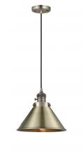  201CSW-AB-M10-AB-LED - Briarcliff - 1 Light - 10 inch - Antique Brass - Cord hung - Mini Pendant