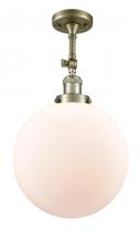  201F-AB-G201-12-LED - Beacon - 1 Light - 12 inch - Antique Brass - Semi-Flush Mount