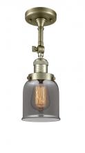  201F-AB-G53-LED - Bell - 1 Light - 5 inch - Antique Brass - Semi-Flush Mount