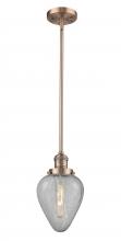  201S-AC-G165-LED - Geneseo - 1 Light - 7 inch - Antique Copper - Stem Hung - Mini Pendant