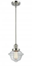  201S-PN-G532-LED - Oxford - 1 Light - 8 inch - Polished Nickel - Stem Hung - Mini Pendant