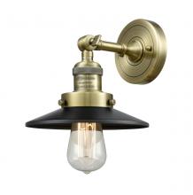  203-AB-M6-LED - Railroad - 1 Light - 8 inch - Antique Brass - Sconce