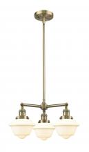  207-AB-G531-LED - Oxford - 3 Light - 20 inch - Antique Brass - Stem Hung - Chandelier