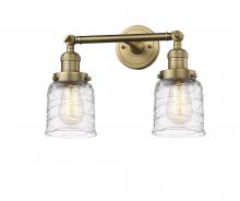  208-BB-G513 - Bell - 2 Light - 16 inch - Brushed Brass - Bath Vanity Light