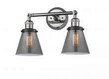  208BP-PNBK-G63 - Cone - 2 Light - 16 inch - Polished Nickel - Bath Vanity Light