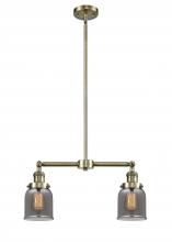  209-AB-G53-LED - Bell - 2 Light - 21 inch - Antique Brass - Stem Hung - Island Light