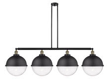  214-BAB-HFS-124-BK - Hampden - 4 Light - 58 inch - Black Antique Brass - Stem Hung - Island Light