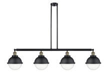  214-BAB-HFS-84-BK - Hampden - 4 Light - 54 inch - Black Antique Brass - Stem Hung - Island Light