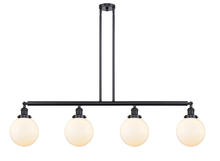  214-BK-G201-8 - Beacon - 4 Light - 53 inch - Matte Black - Stem Hung - Island Light