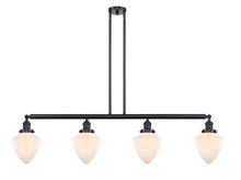  214-BK-G661-7 - Bullet - 4 Light - 50 inch - Matte Black - Stem Hung - Island Light