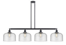  214-BK-G74-L - Bell - 4 Light - 54 inch - Matte Black - Stem Hung - Island Light