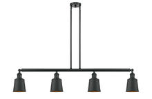  214-BK-M9-BK - Addison - 4 Light - 50 inch - Matte Black - Stem Hung - Island Light