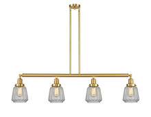  214-SG-G142 - Chatham - 4 Light - 51 inch - Satin Gold - Stem Hung - Island Light