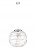  221-1S-PN-G1213-16 - Athens Deco Swirl - 1 Light - 16 inch - Polished Nickel - Cord hung - Pendant