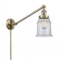  237-AB-G182 - Canton - 1 Light - 8 inch - Antique Brass - Swing Arm