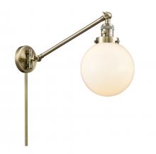  237-AB-G201-8 - Beacon - 1 Light - 8 inch - Antique Brass - Swing Arm