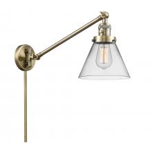  237-AB-G42 - Cone - 1 Light - 8 inch - Antique Brass - Swing Arm