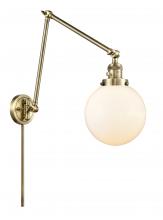  238-AB-G201-8 - Beacon - 1 Light - 8 inch - Antique Brass - Swing Arm